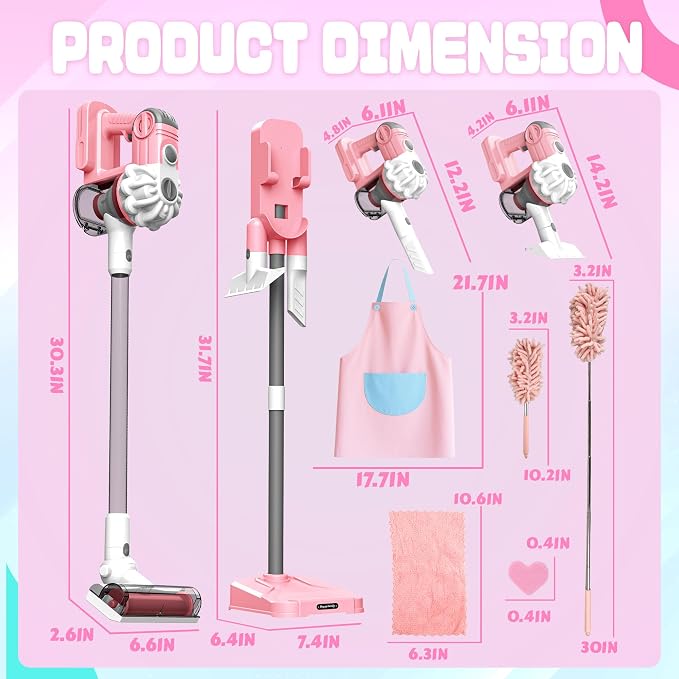 SMILESSKIDDO 3-in-1 Kids Vacuum that Really Works, Toy Vacuum for Kids - Image 2