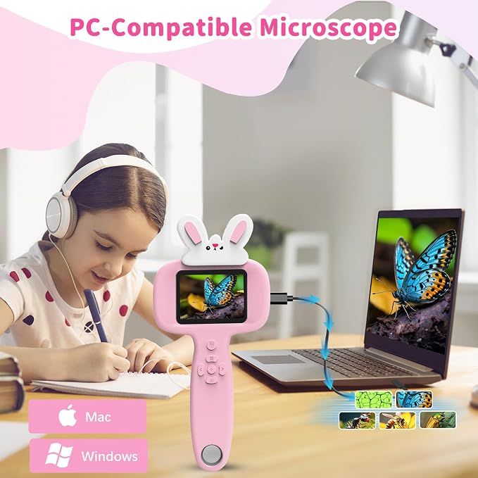 BLACKROOT Microscope for Kids, 2.4" Handheld Digital Pocket Microscope - Image 5