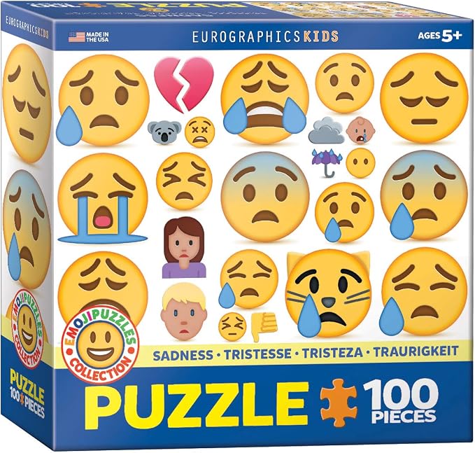 EuroGraphics Sadness Emoji (100 Piece) Puzzle by EuroGraphics