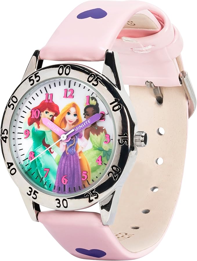 Disney Princess Time Teacher Watch for Kids – Easy Analog Time Learning, Colorful Princess Design, Adjustable Strap - Image 6