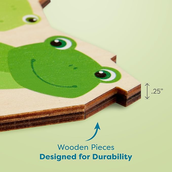 HABA Wooden Puzzle Butterfly - 2 in 1 Reversible Puzzles for Kids Ages 4-6, Durable Educational Toys and Wooden Montessori Toys