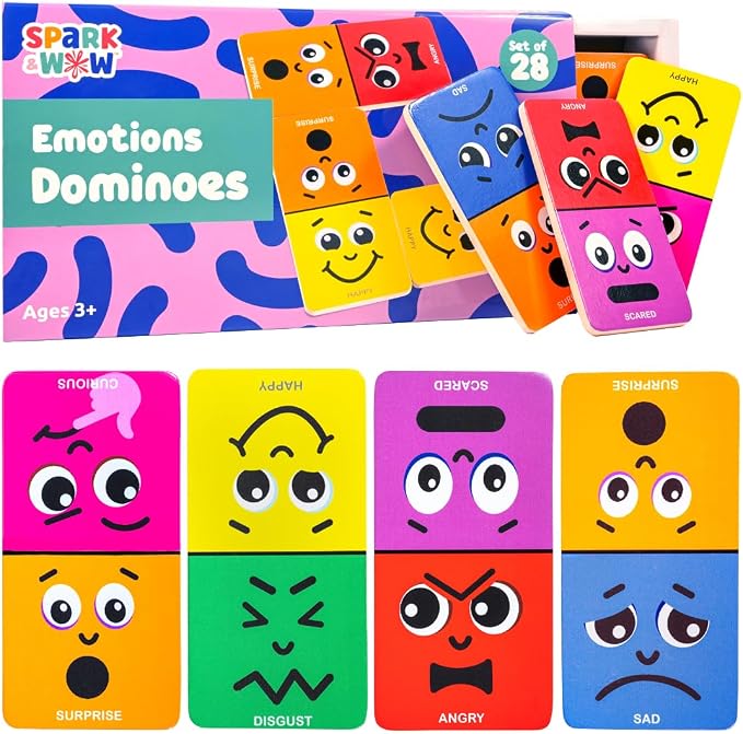 Spark & Wow Emotions Dominoes, Set of 28 by SparkWow
