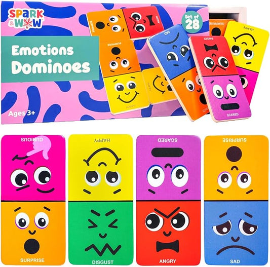 Spark & Wow Emotions Dominoes, Set of 28 by SparkWow