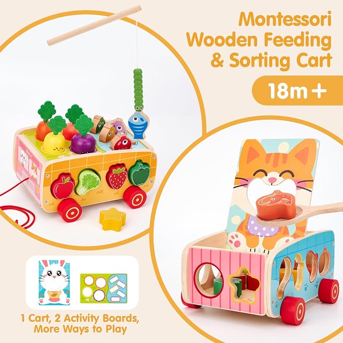 hahaland Montessori Toys 18 Month Old Girl Gifts, Wooden Toddler Toys 2-3 - Image 2