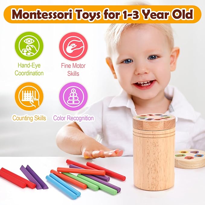 Color Sorting Toys for Toddler, Montessori Toys for 1-3 Year Old - Image 6