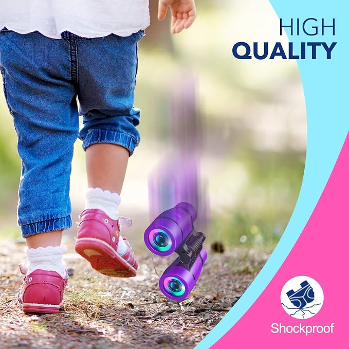 Girls Toys Age 3-7: LET'S GO! Compact Bird Watching Binoculars for Kids Ages 3 4 5 6 7 Year Old Girl Boy Gifts Idea Outside Travel Educational Toy for Kid Preschool Toddler Stocking Stuffers - Image 4