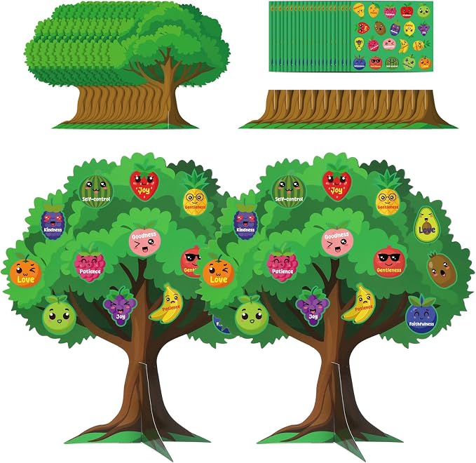 HARKOHACO 36 Set Fruit of The Spirit Trees Make Your Own Bible Accents Tree by Unknown