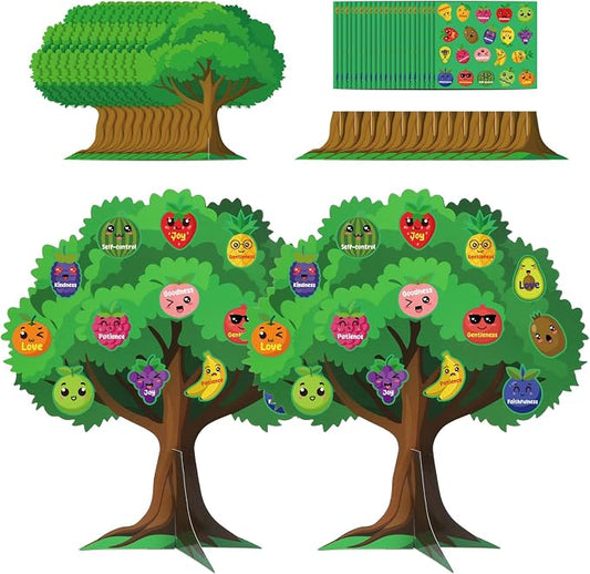 HARKOHACO 36 Set Fruit of The Spirit Trees Make Your Own Bible Accents Tree by Unknown