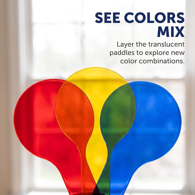 6Pcs Color Paddles, Transparent Color Paddles, Color Learning, Optics Color Filter Plate Montessori Educational Science Educational Painting Color Drawing Cognition Science Education,Color Science - Image 3
