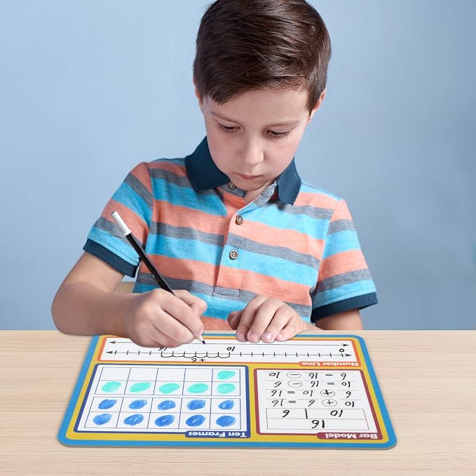Dry Erase Number Line Whiteboard, 9" x 12" Double-Sided 120 Number Chart, Math Manipulatives White Board for Kids Students, Classroom and Home, Small White Board Dry Erase (Number Line) - Image 6