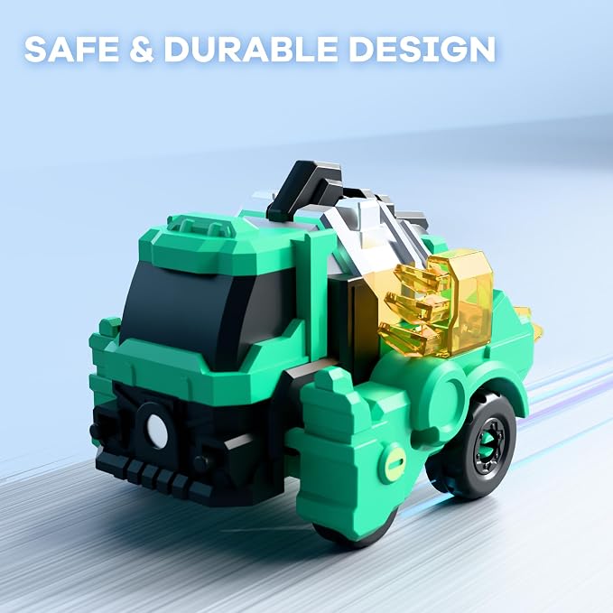 iPlay, iLearn Kids Dinosaur Transform Robot Toy Magnetic Transforming Truck - Image 6