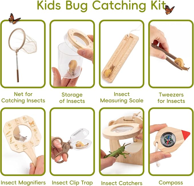 11Pcs Wooden Bug Catcher for Kids, Outdoor Toys for Kids Ages 4-8 - Image 5