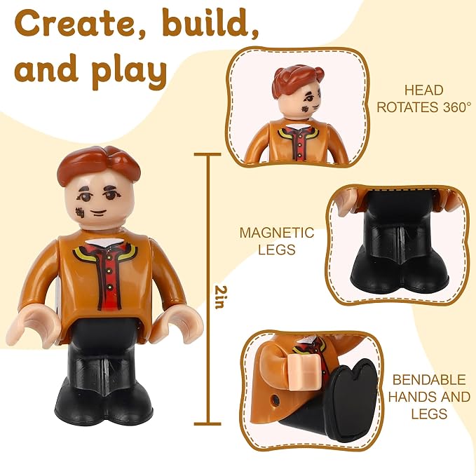 Mruikeny 15 Pieces Magnetic People Figures for Kids Ages 3 4 5 6 7+ Years - Image 2