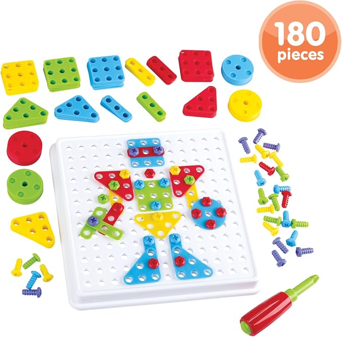 Kidoozie Create & Construct Building Kit, S.T.E.A.M Mosaic Art Activity for Children Ages 3+ - Image 2