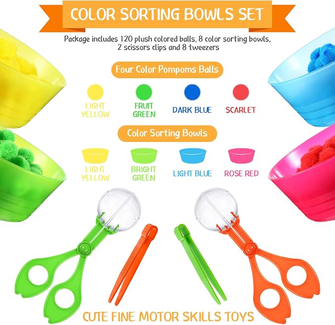 Honoson 138 Pcs Fine Motor Skills Toys for Early Sensory Education - Image 3