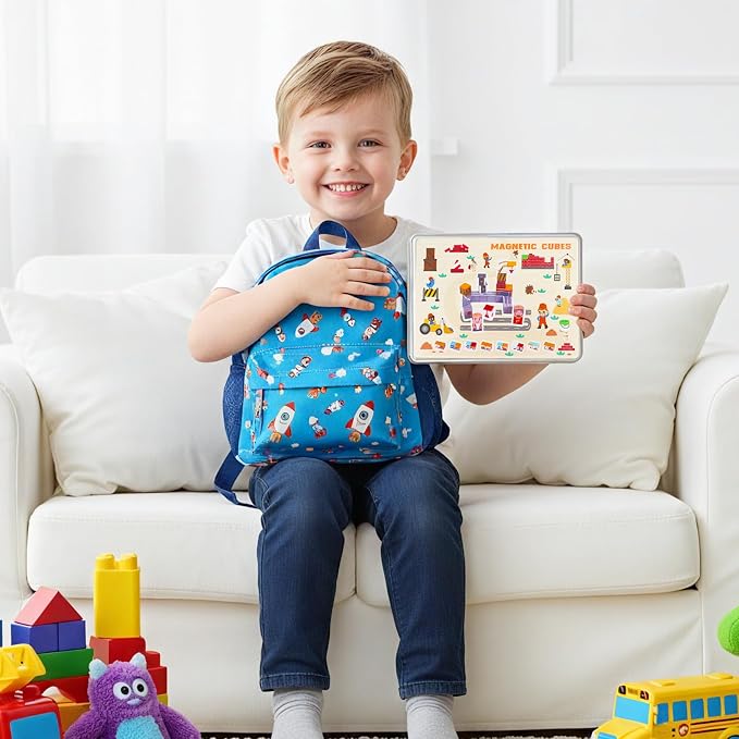 Travel Magnetic Blocks Toy Portable Construction Building Tiles - Image 4