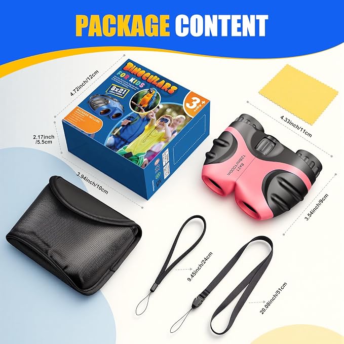 LET'S GO! Binocular for Kids, Compact High Resolution Shockproof Binoculars - Image 4