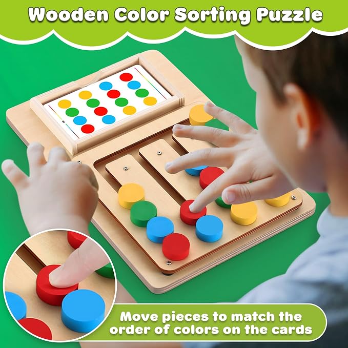 V-Opitos Color Matching Puzzle, Montessori Brain Teaser for Kids Ages 3-7 - Image 2