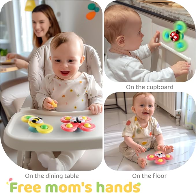 ALASOU Suction Cup Spinner Airplane Travel Toys for 1 Year Old Boy Girl - Image 5