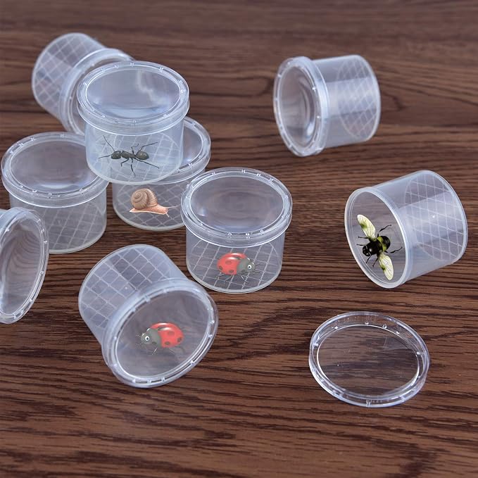 Coopay 120 Pieces Bug Jars Critter Insect Cage Magnifying Insect Box Bug Magnifier Container Catcher Cage, Science Nature Exploration Tools - Image 6