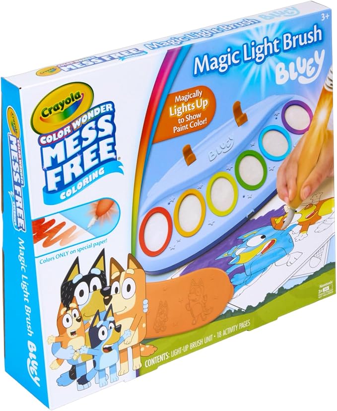 Crayola Bluey Color Wonder Magic Light Brush, Mess Free Painting Station for Kids, Gifts, Toddler Bluey Toys & Activities, Ages 3+ - Image 5
