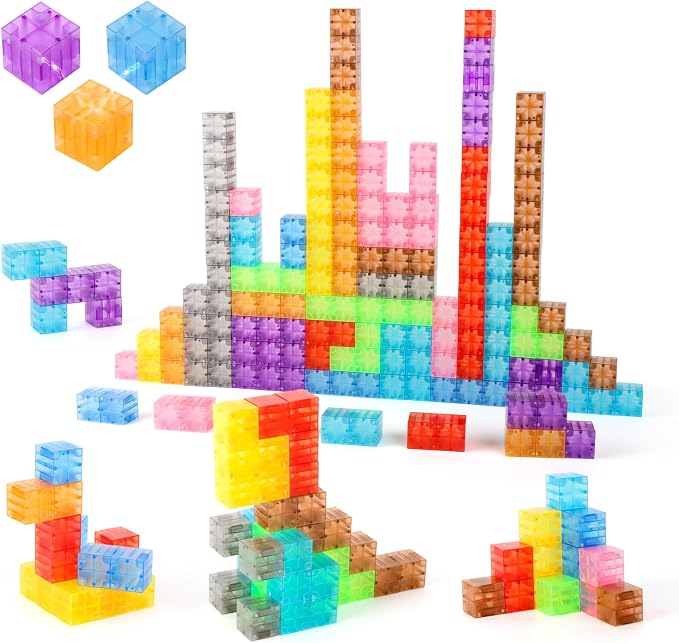 ZHENFINITY 100PCS Colorful Magnetic Building Blocks, STEM Construction Toy by Unknown