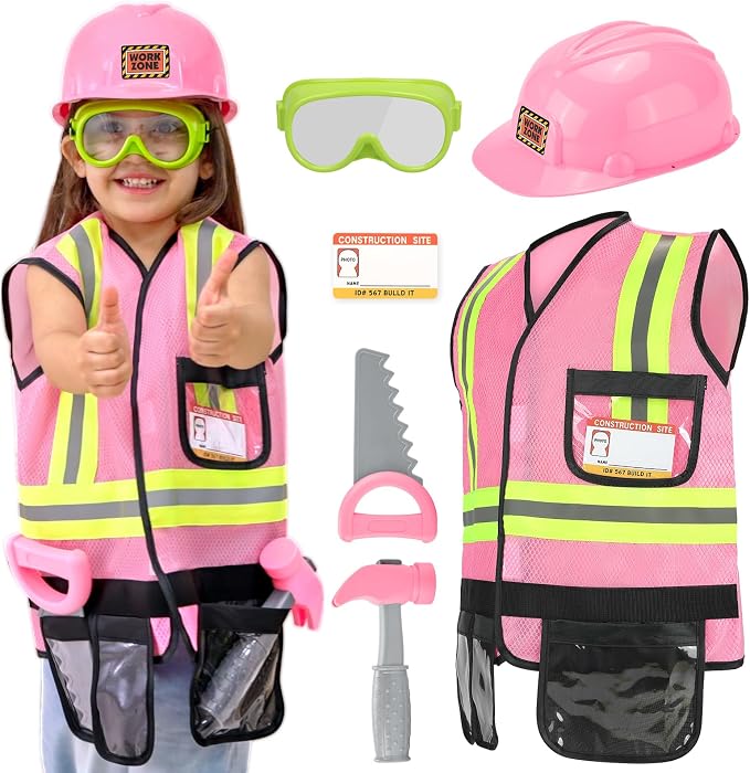Liberry Kids Tool Set Pretend Toy for 3 4 5 Years Old with Costume by Liberry