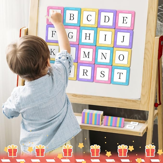 Rurvale 100Pcs Magnetic Tiles, Magnet Blocks for 3 4 5 6 7 8 Year Old Boys Girls, Learning Educational STEM Toys for Toddlers 3-5, 4-8, Building Blocks for Kids Ages 3+ Birthday Gifts - Image 3