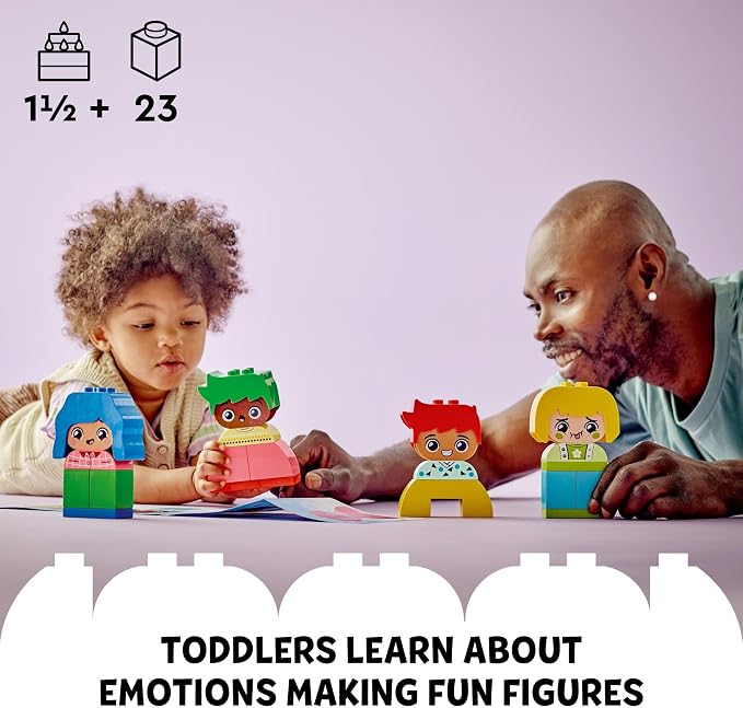 LEGO DUPLO My First Big Feelings & Emotions Interactive Toy, Colored Building Bricks and 4 Characters, Social and Emotional Play for Preschoolers, 1 Year Old and Up, 10415 - Image 2