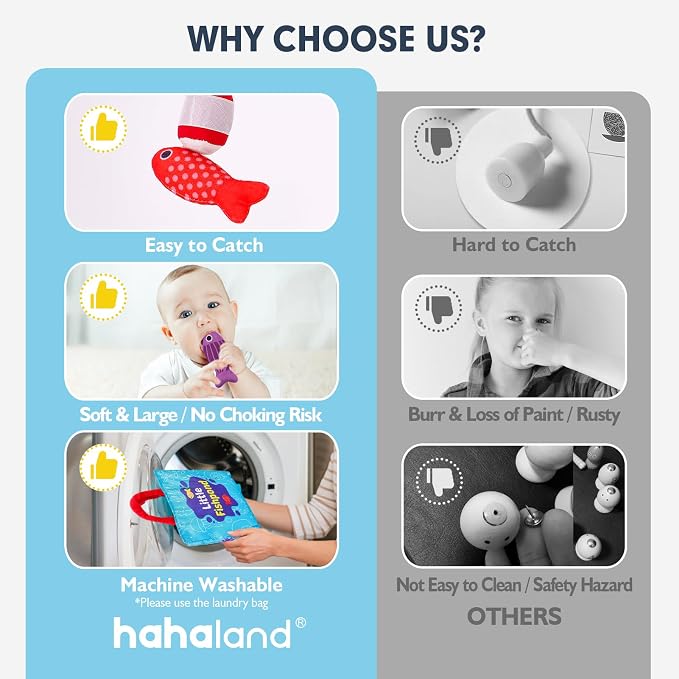 hahaland Montessori Toys for 1 Year Old Boy Girl Birthday Gift-Fishing Game - Image 6