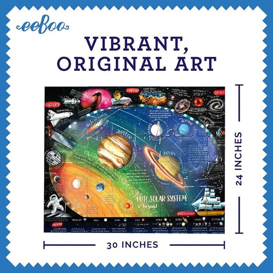 eeBoo Solar System 48 Giant Piece Children's Puzzle, 30" x 24" - Image 2