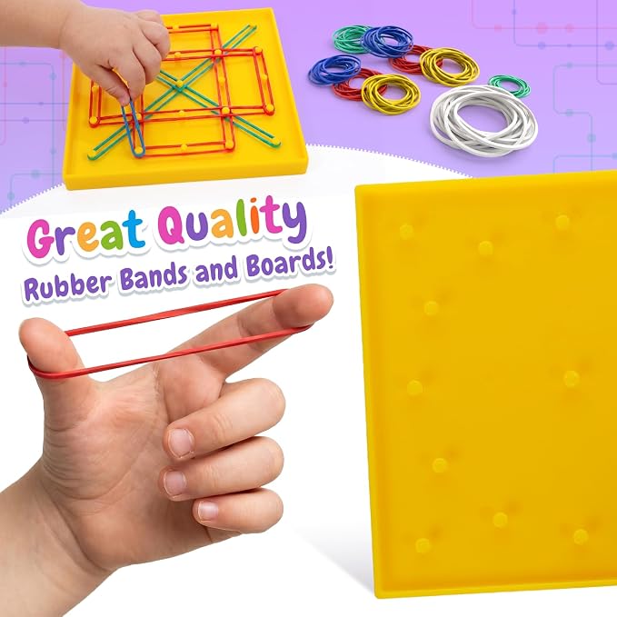 6 Pack Double-Sided Geoboard Math Preschool Classroom Manipulative for Kids - Image 6