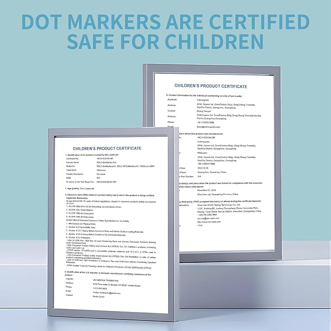 R&DLanci Washable Dot Markers for Toddlers, 8 Colors Dot Paints with 108 PDF & 12 Activity Papers,Non-Toxic Bingo Daubers for Toddlers 2-4, Non-Toxic Bingo Markers for Kids Arts and Crafts Gifts