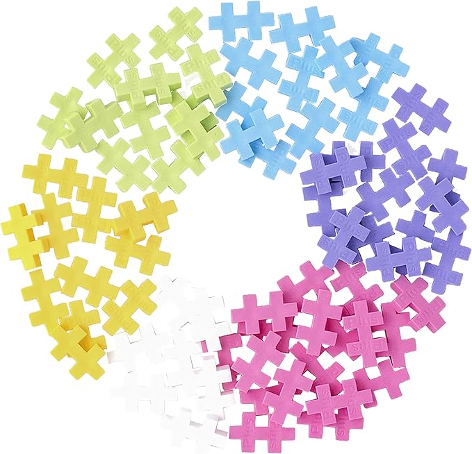 PLUS PLUS Pastel Color Mix Tube - Mini Interlocking Building Blocks Set - Image 4