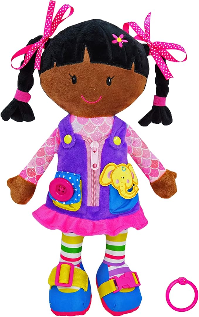 June Garden 15.5" Scarlett Montessori Learn-to-Dress Plush Doll by JuneGarden