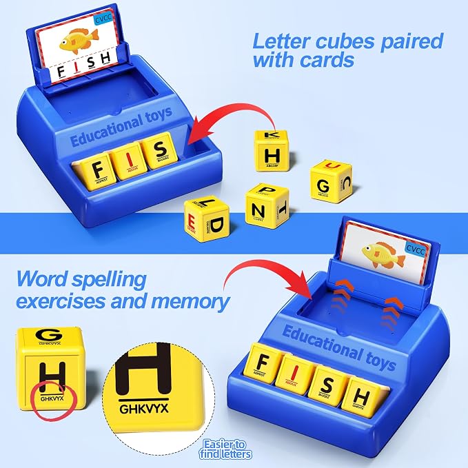 Montessori Matching Letter Game Toys for 3 4 5 Year Old Boy Girl Gifts Kids - Image 3
