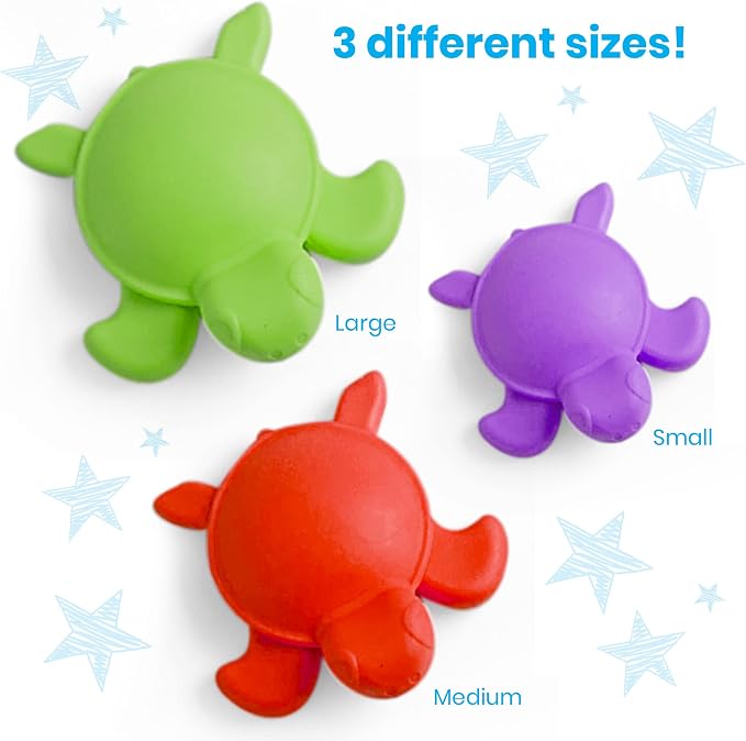 hand2mind Tactile Turtles Math Activity Set, Toddler Numbers and Counting, Math Counters for Kids, Color Sorting Toys, Sensory Turtle Game, Preschool Learning Activities, Montessori Math Materials - Image 3