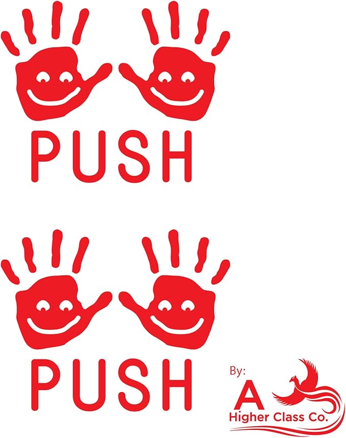 A Higher Class Co. Push Hands Classroom Sensory Path Accessory - for School Walls or Floors (2 - Sets) (Blue)