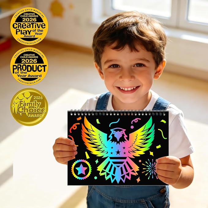 ZMLM Scratch Paper Art-Crafts Gift: 2 Pack Rainbow Notebooks Supplies Toys - Image 2