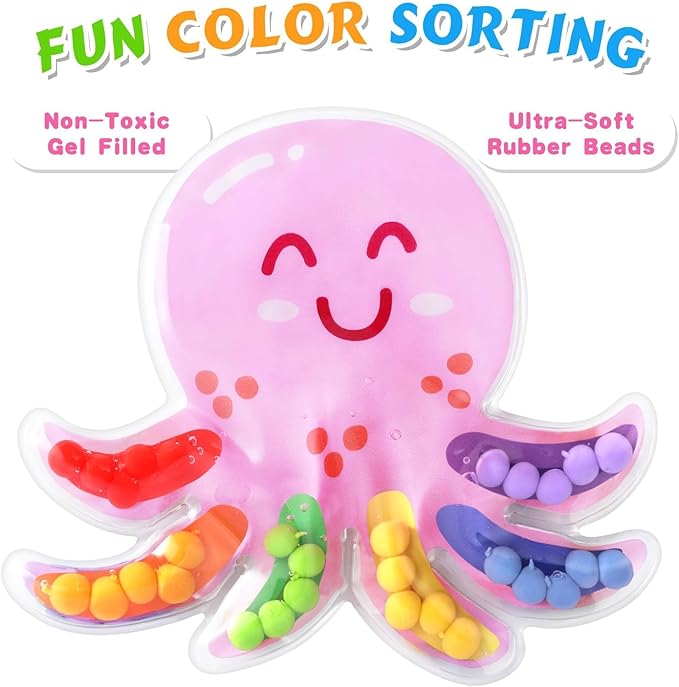 3Pack Color Sorting Toys Sensory Toys : Fine Motor Skill Games Learning for Toddlers, Color Matching Fidget Sensory for Calm Down, Preschool Learning & Educational Montessori (Sea Animals 3pack) - Image 2