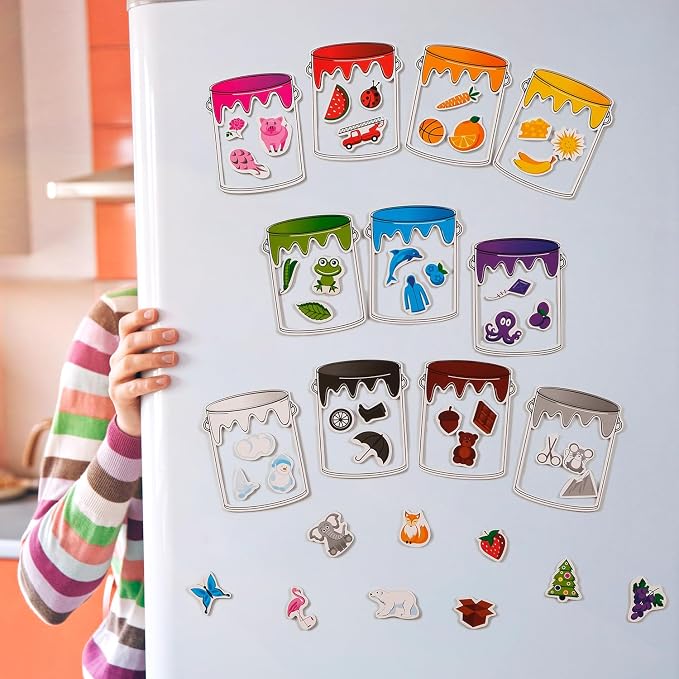 Simply magic 11 Jars Magnetic Color Sorting Set, Learning Colors Magnets - Image 5