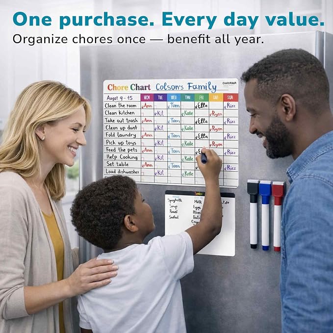 Magnetic Chore Chart for Kids at Home - Gift Reward Visual Schedule Chart - Image 7