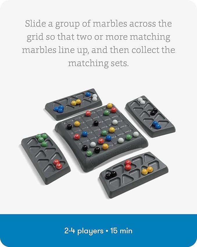 SimplyFun Marble Matrix - Marble Game to Practice Fine Motor Skills and Critical Thinking - Educational Game for Kids Ages 7 & Up - 2 to 4 Players
