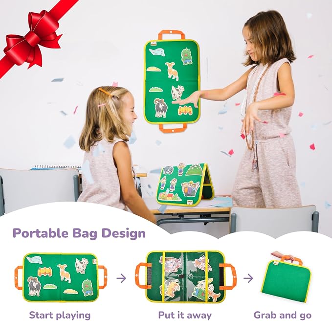 CHEFAN 4 Pack Felt Board Story Set, The Mitten, The Little Red Riding Hood, Gingerbread Man, Ugly Duckling, Precut Felt/Flannel Figure Pieces Teaching Wall for Preschool Activity Early Storytelling - Image 6