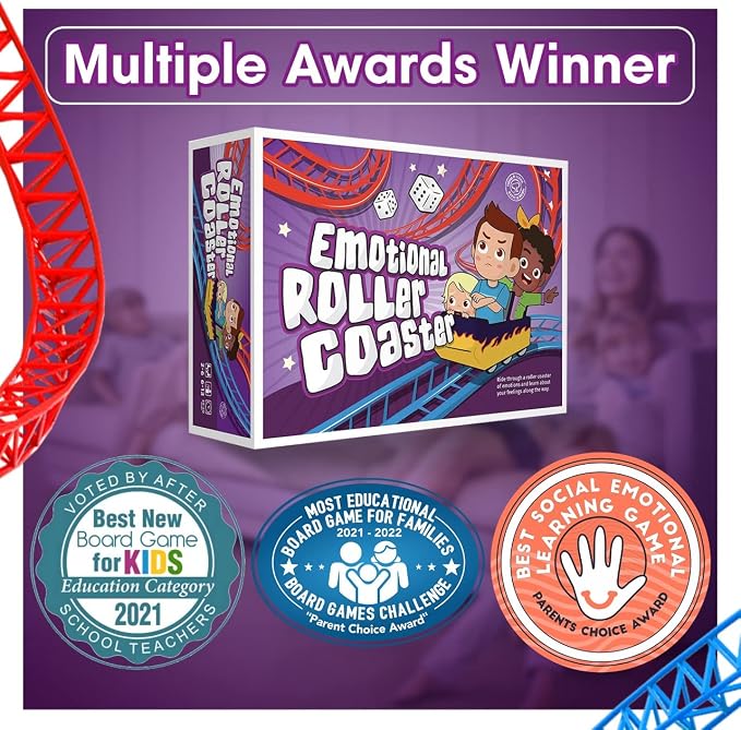 Emotional Rollercoaster | Anger Management Board Game For Kids & Families | Therapy Learning Resources | Anger Control Card Game | Emotion Board Games Games For Kids ages 4-8 -12 | Social Emotional - Image 3