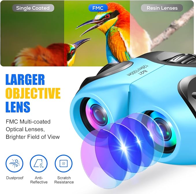 LET'S GO! Binocular for Kids, Compact High Resolution Shockproof Binoculars - Image 6