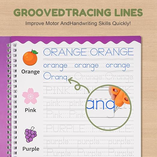 Ddaowanx Magic Grooved Writing Practice for Kids Ages 3-8,Kindergarten Book - Image 7