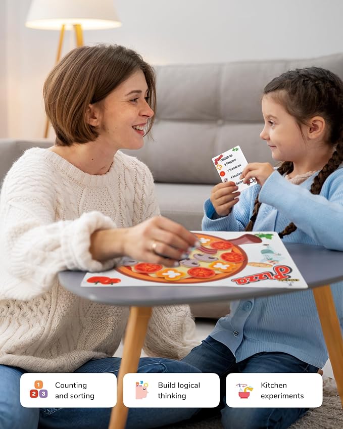 CHEFAN Pizza Counting Toddler Toys, Toddler Number Learning Toys, Preschool Math Games, Manipulatives for Preschool (Pack of 2) - Image 3