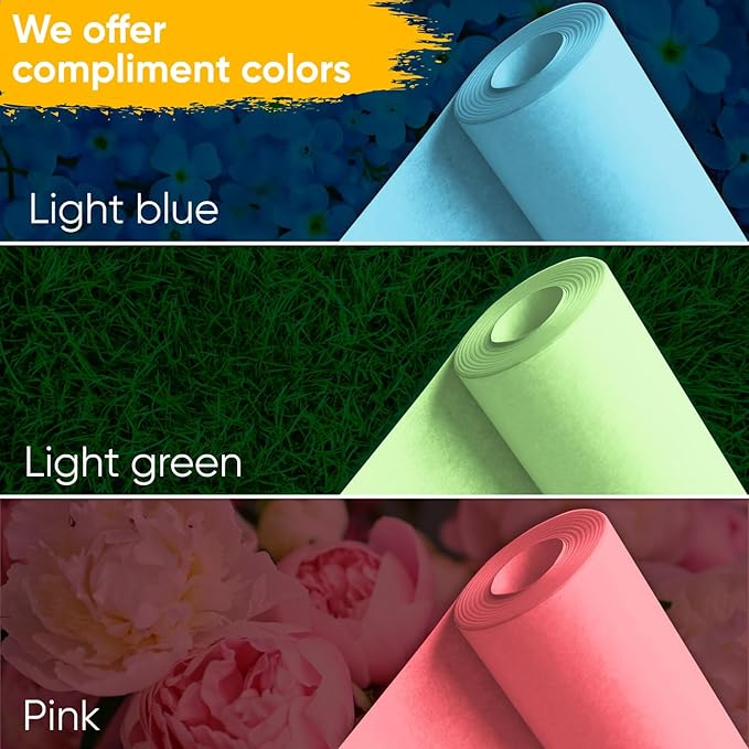 24" x 1200" (100 ft) Light Green Kraft Paper Roll (Value Pack of 2), 45 lbs Thickness, Made in USA Colored Craft Paper for School, Bulletin Board - Odorless, Non-Toxic, Safe for Kids