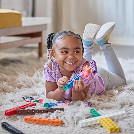 edxeducation Math Cubes, Set of 100 Counting Blocks, 5 Shapes and 10 Colors - Image 2
